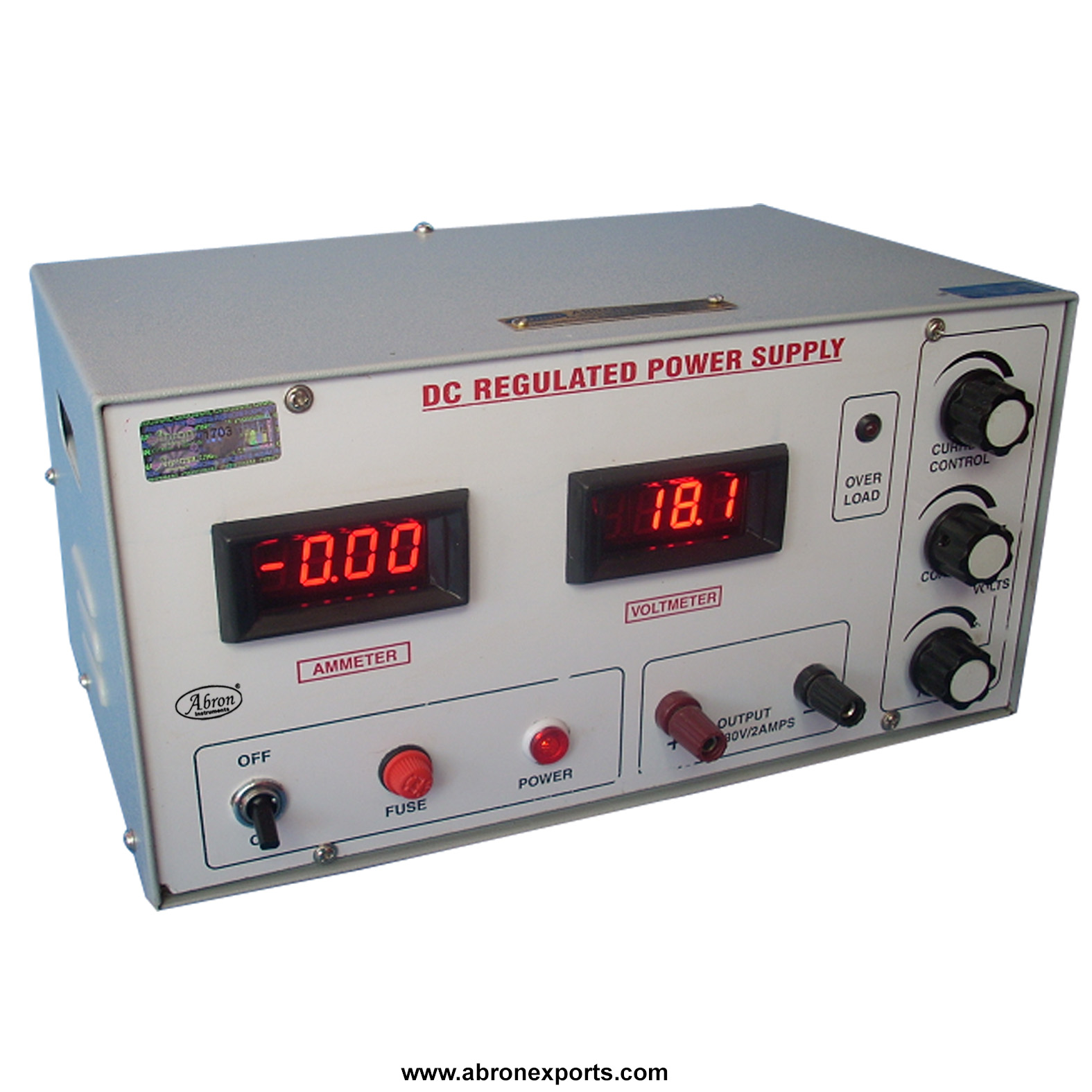 Power Supply Stabilized Digital LED 2 meter Range 0-30 VDC 1 Amp Variable Short circuit protection AE-1377DB301